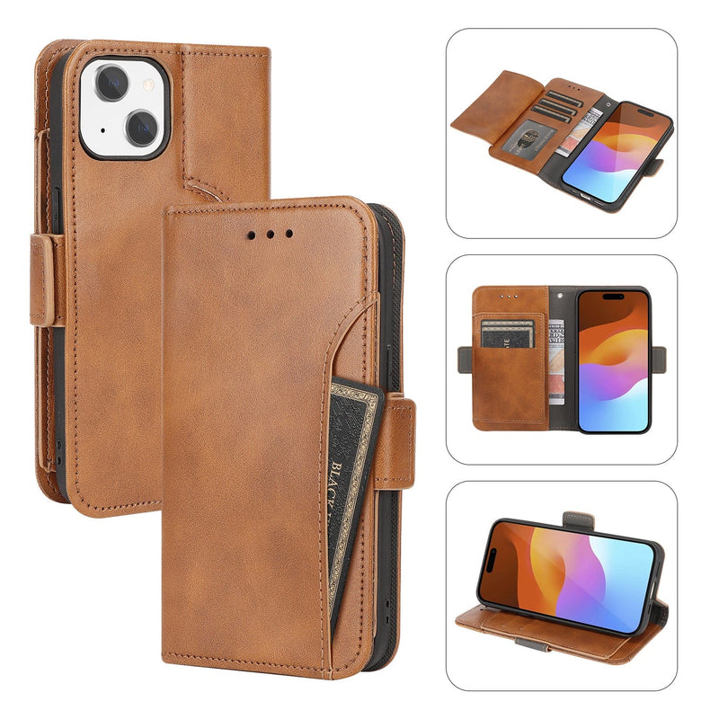Folio Wallet Case with MagSafe for Apple iPhone 15 Plus - Brown