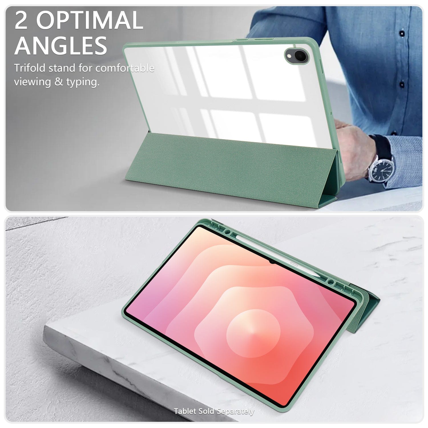 Samsung Galaxy Tab S11 Case - Slim Folio with Transparent Back | Venture Series