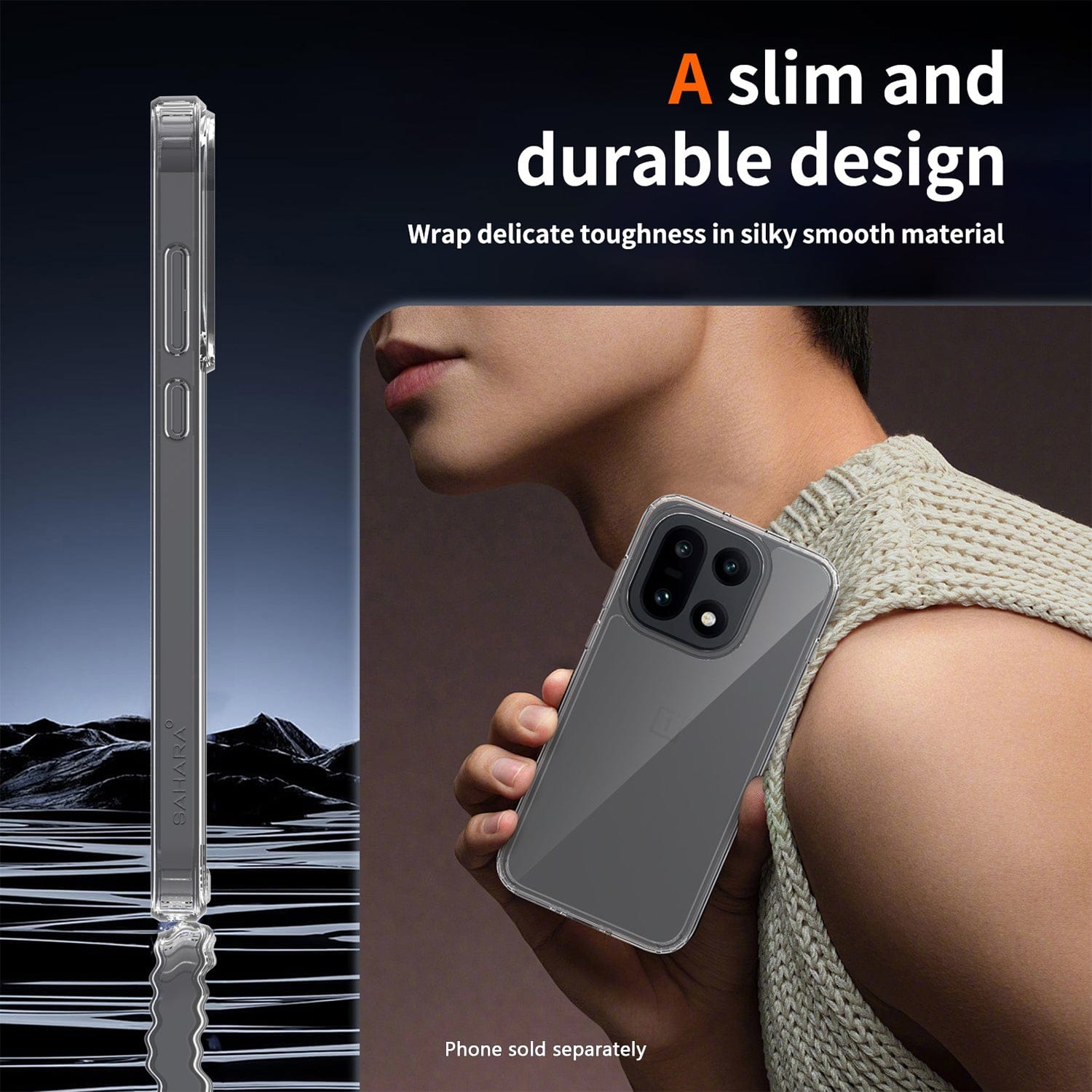 OnePlus 15 Clear Case - Anti-Slip Grip | Venture Series