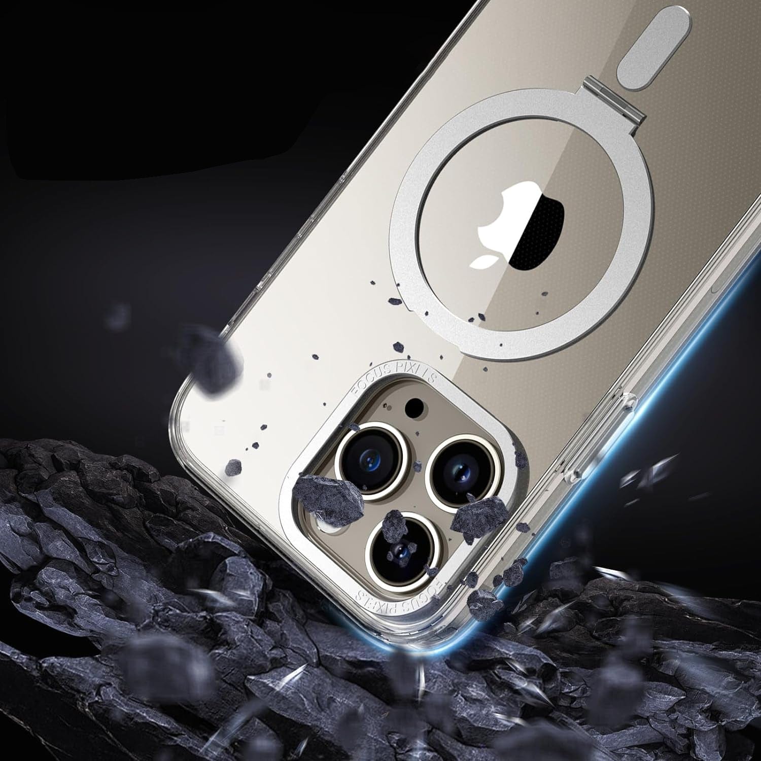 Venture Series Clear Kickstand Case - iPhone 15 Pro