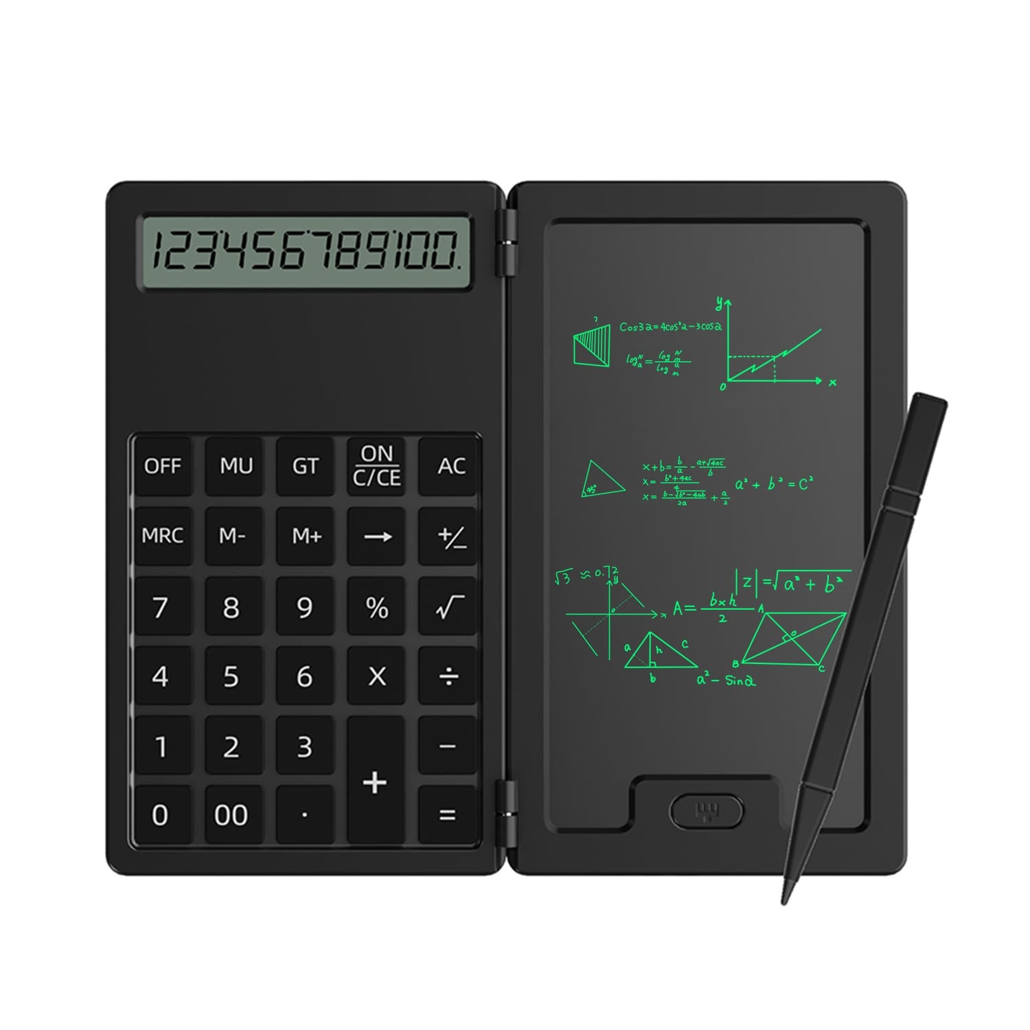 Sahara Scientific Calculator with 5-Inch LCD Writing Tablet - 12-Digit Foldable Design