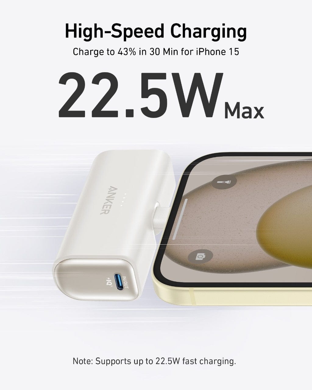 新品未開封　Anker Power Bank シルバー Anker Nano Power Bank (22.5W, Built-In USB-C Connector)