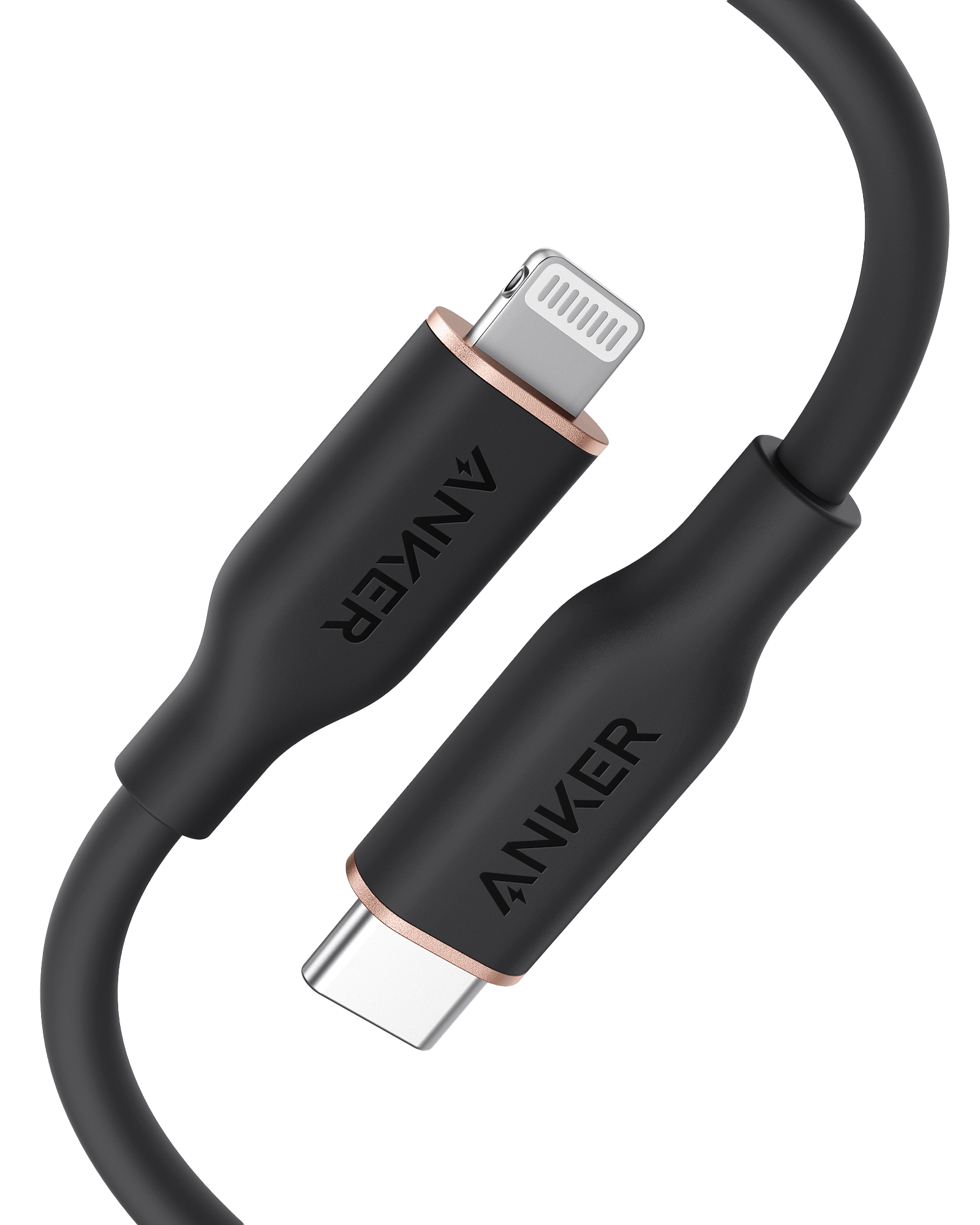 Anker <b>641</b> USB-C to Lightning Cable (Flow, 3 ft Silicone)