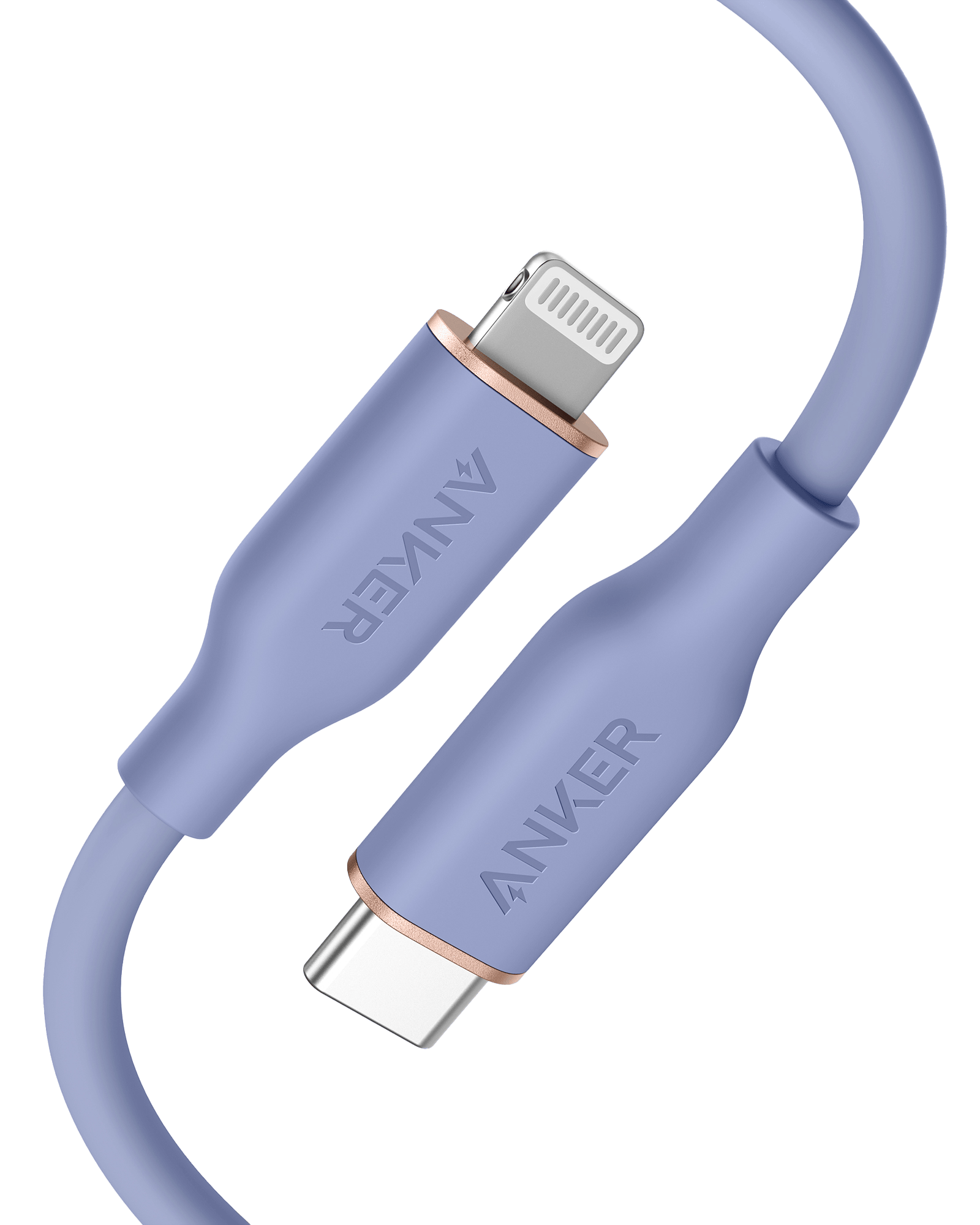 Anker <b>641</b> USB-C to Lightning Cable (Flow, 3 ft Silicone)