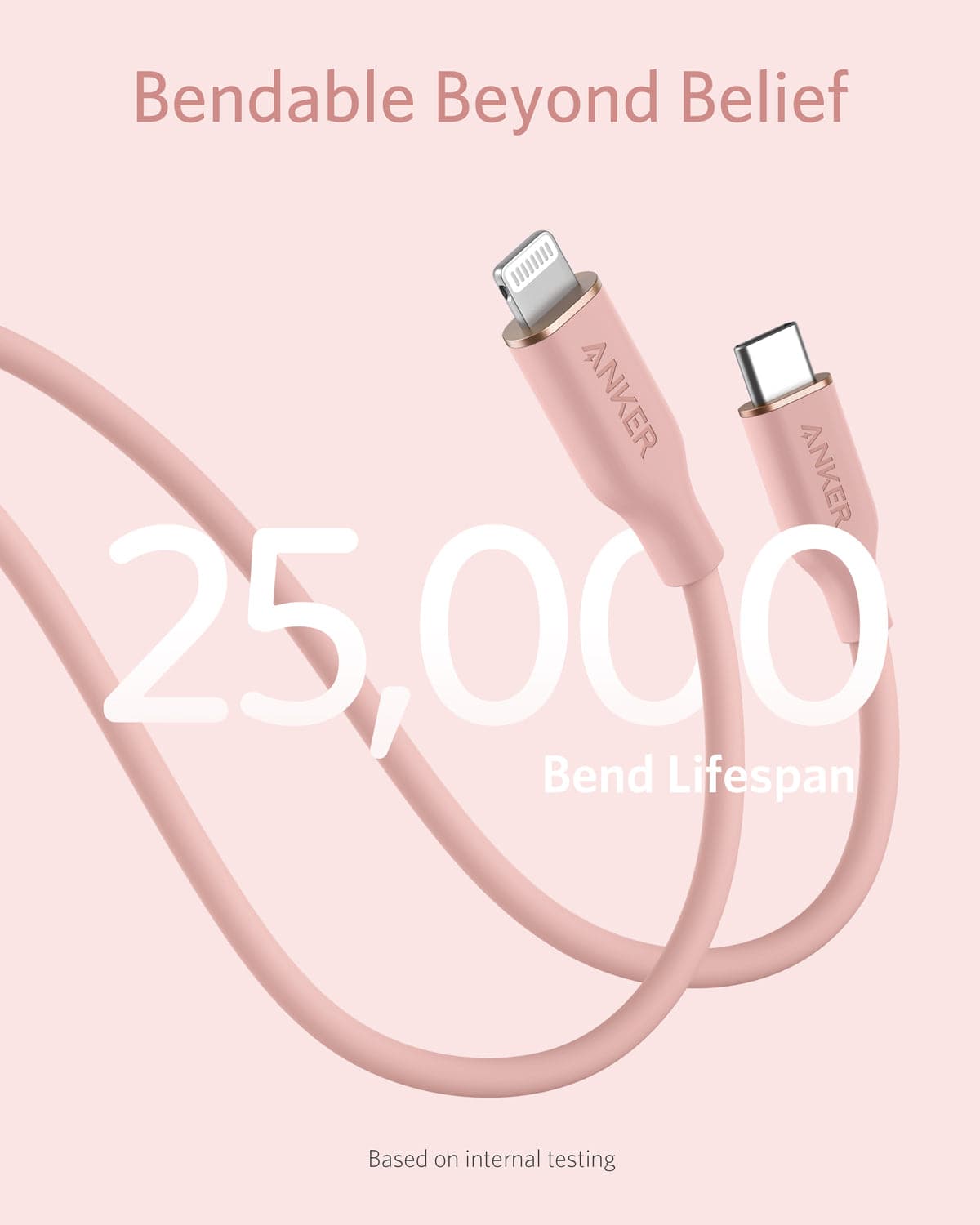 Anker <b>641</b> USB-C to Lightning Cable (Flow, 3 ft Silicone)