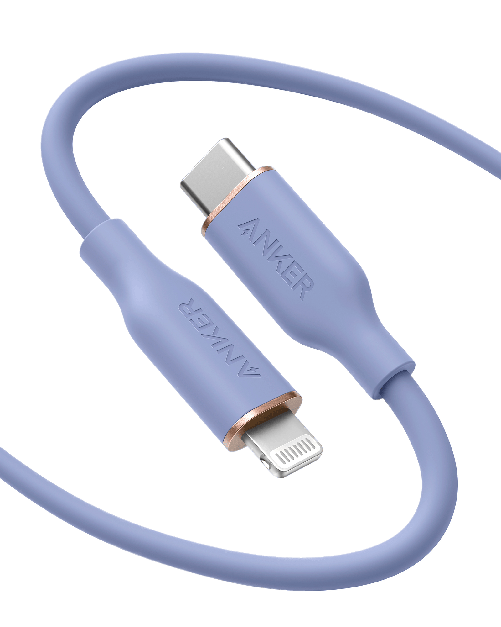 Anker <b>641</b> USB-C to Lightning Cable (Flow, 3 ft Silicone)