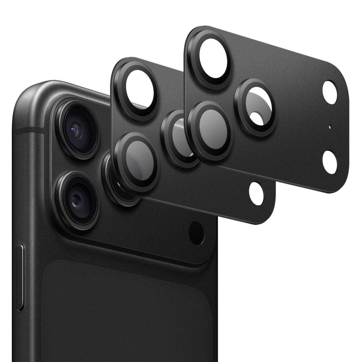 Black camera lens protector for iPhone 18 Pro Max, 2-Pack