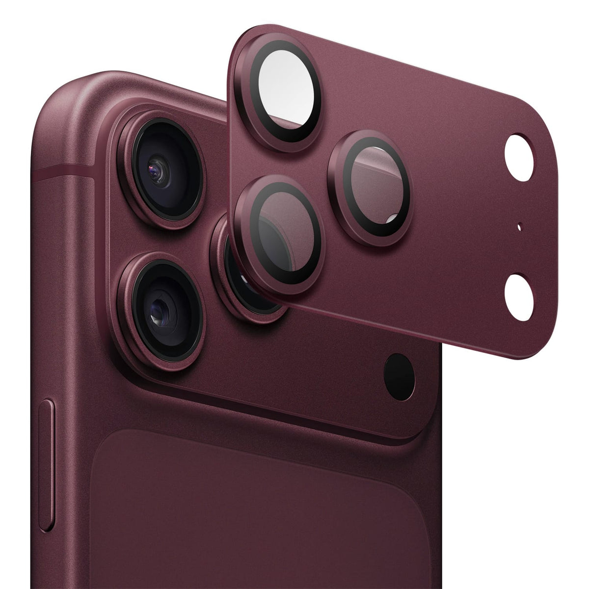 Burgundy camera lens protector for iPhone 18 Pro Max, 1-Pack