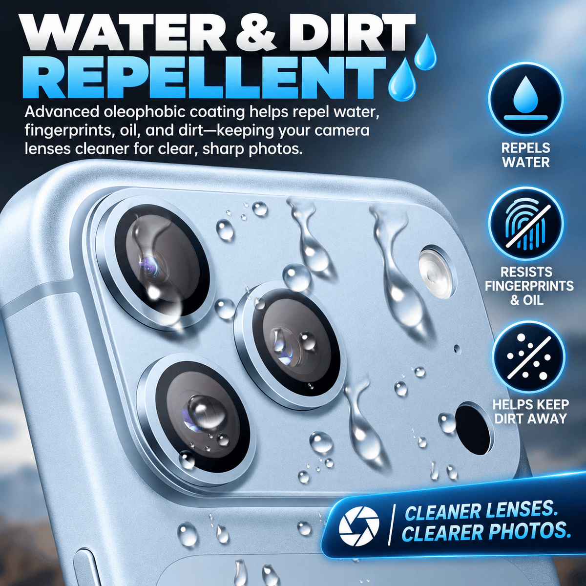 Glacier camera lens protector for iPhone 18 Pro Max, 1-Pack