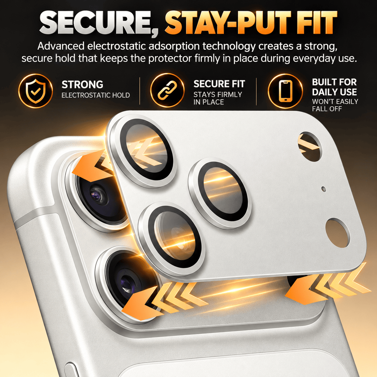 Silver camera lens protector for iPhone 18 Pro Max, 1-Pack