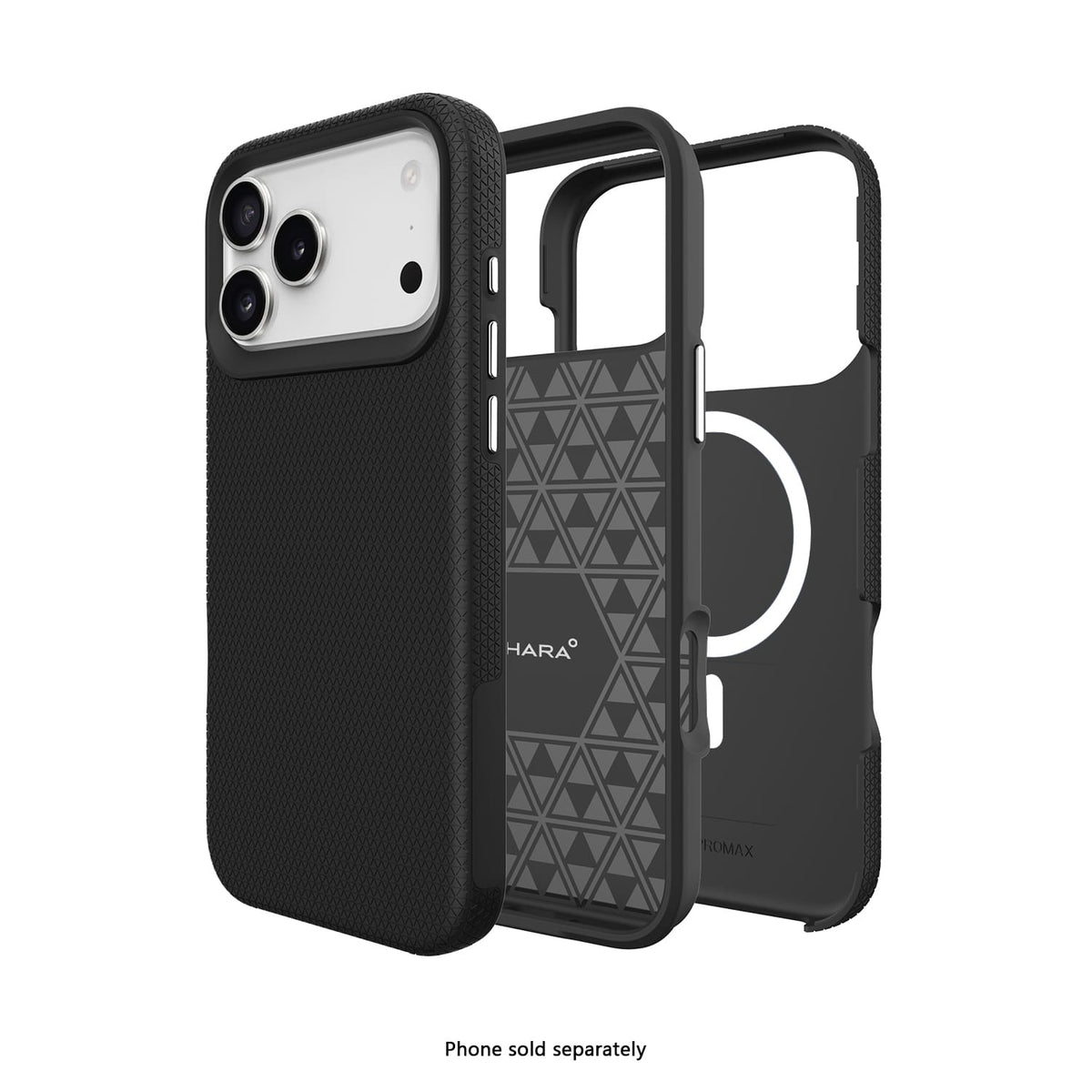 SAHARA Armor Series MagSafe case with ZeroDamage tempered glass for iPhone 18 Pro Max in Black – alternate view