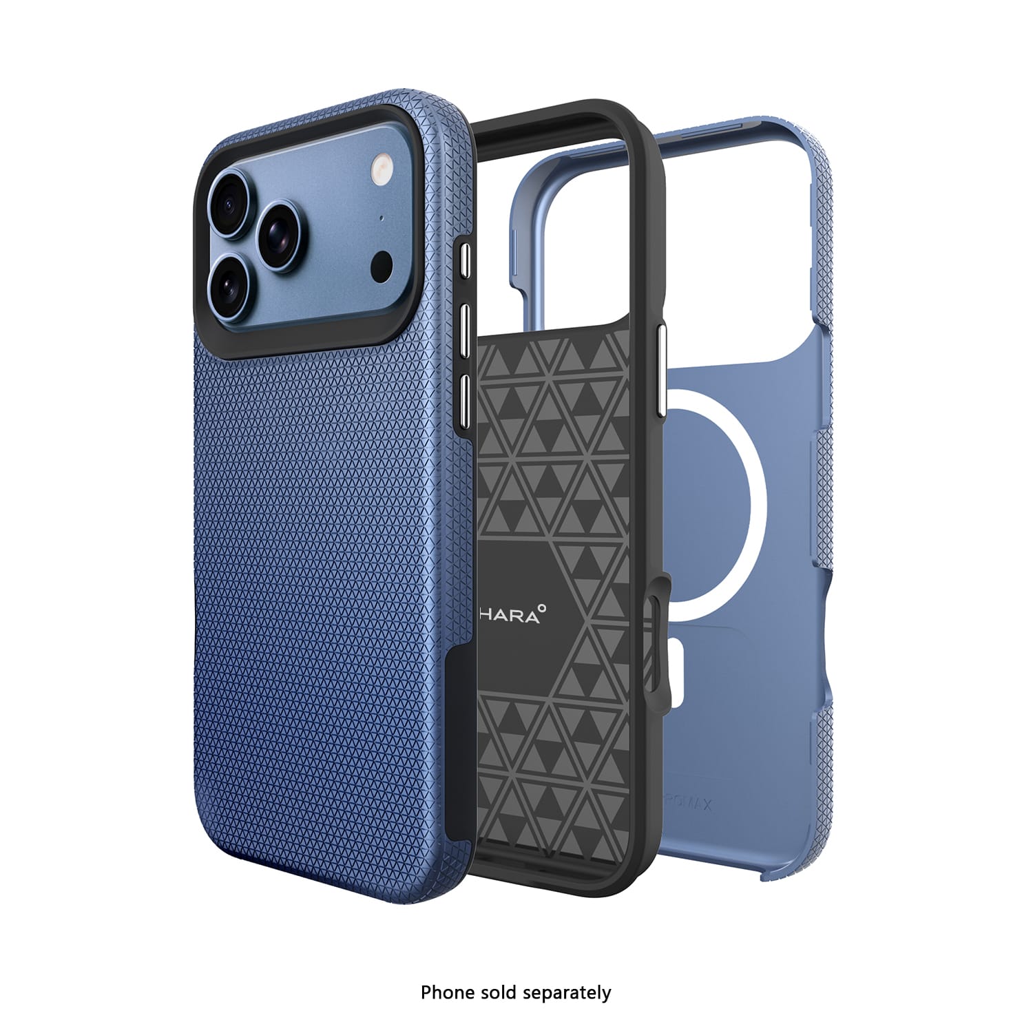 SAHARA Armor Series MagSafe case with ZeroDamage tempered glass for iPhone 18 Pro Max in Light Blue – alternate view