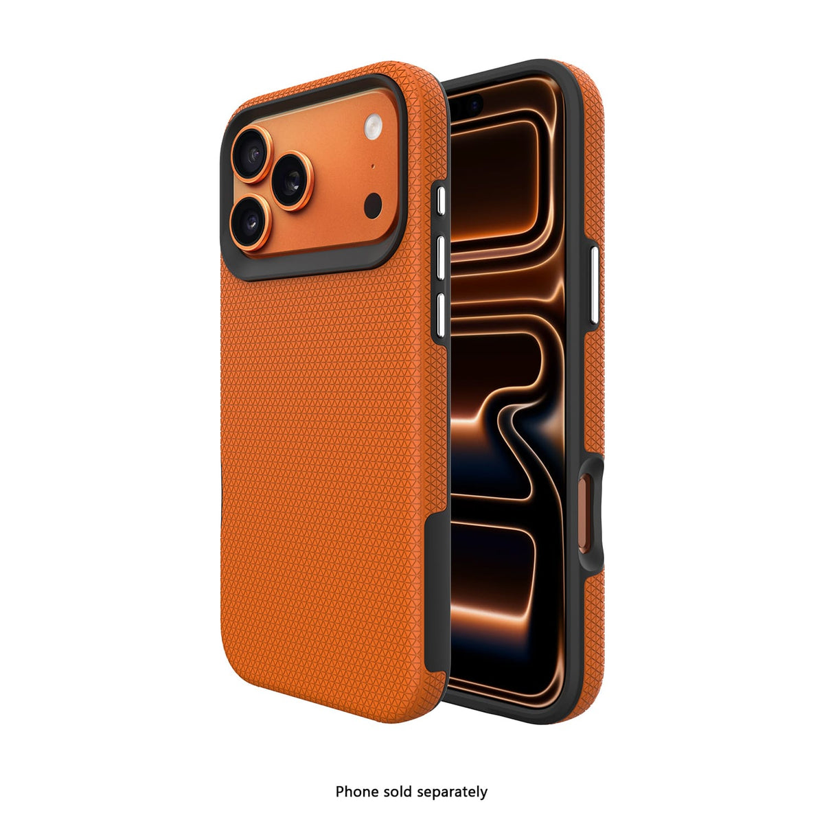 SAHARA Armor Series MagSafe case with ZeroDamage tempered glass for iPhone 18 Pro Max in Orange – product view