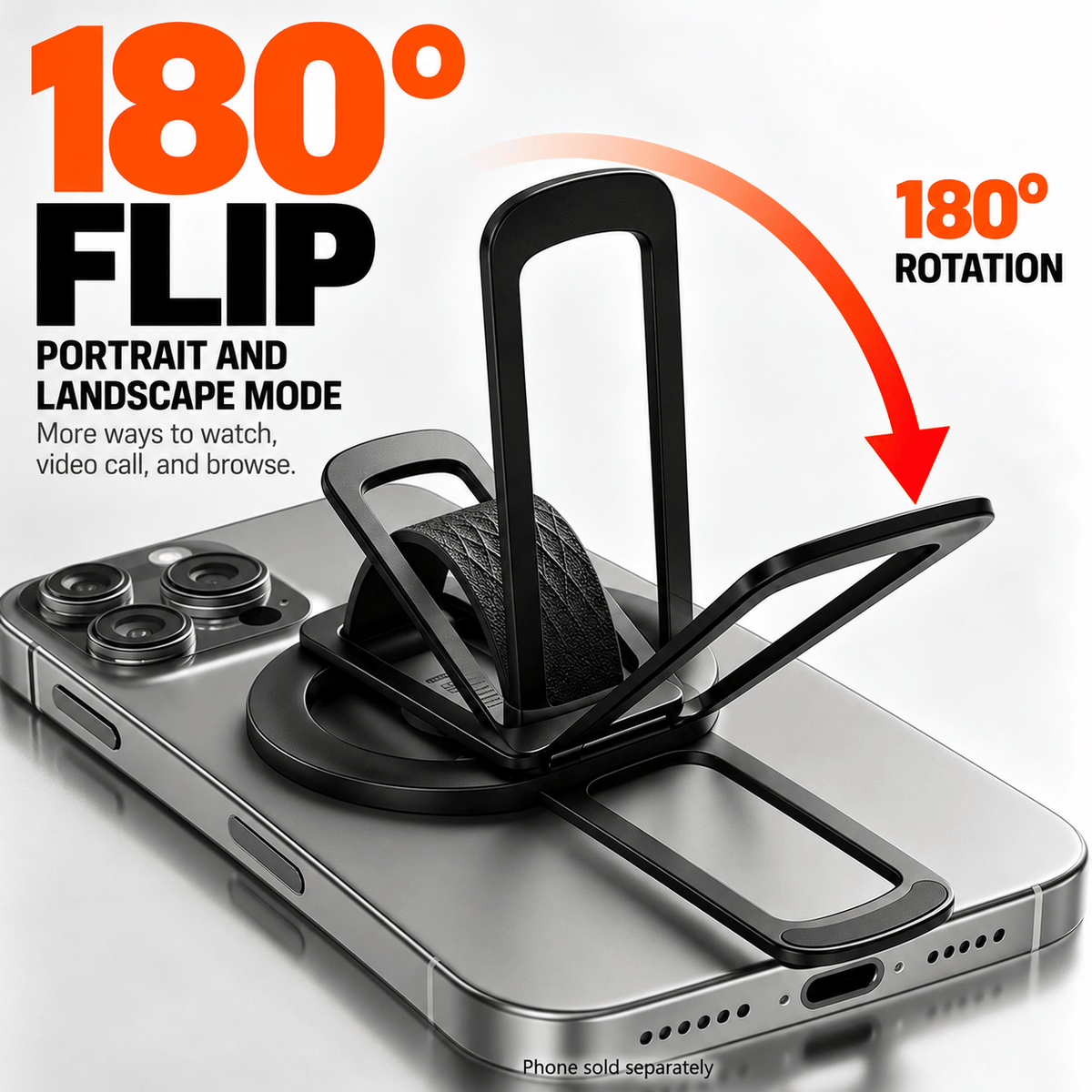 MagSafe compatible phone ring grip and kickstand, lifestyle view 2