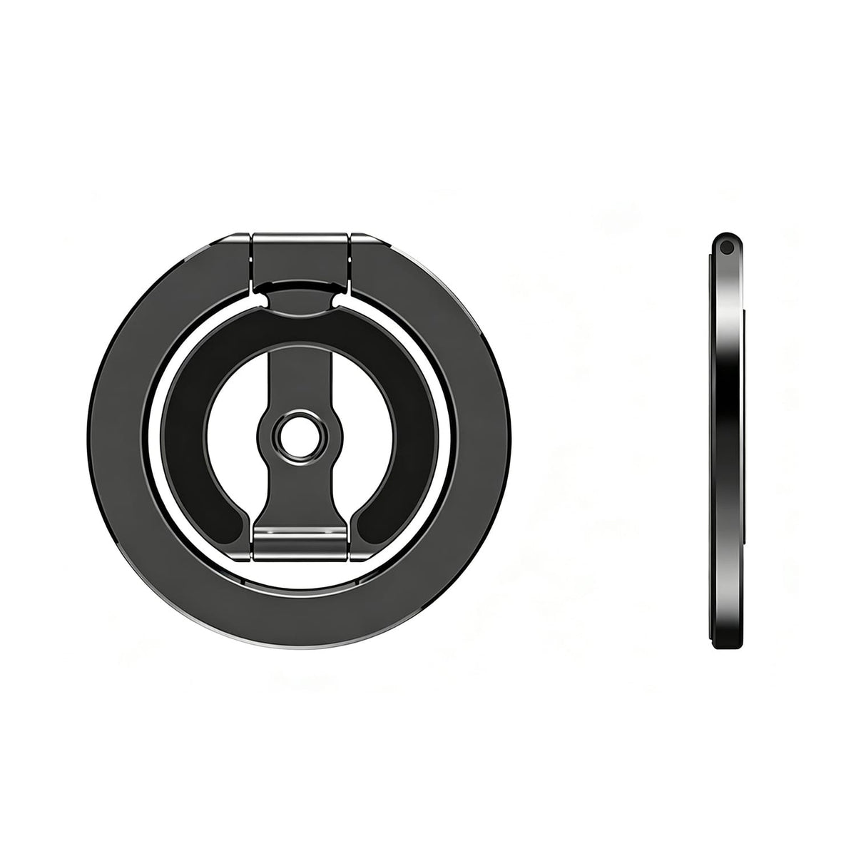 MagSafe magnetic phone ring holder with dual-sided grip and kickstand
