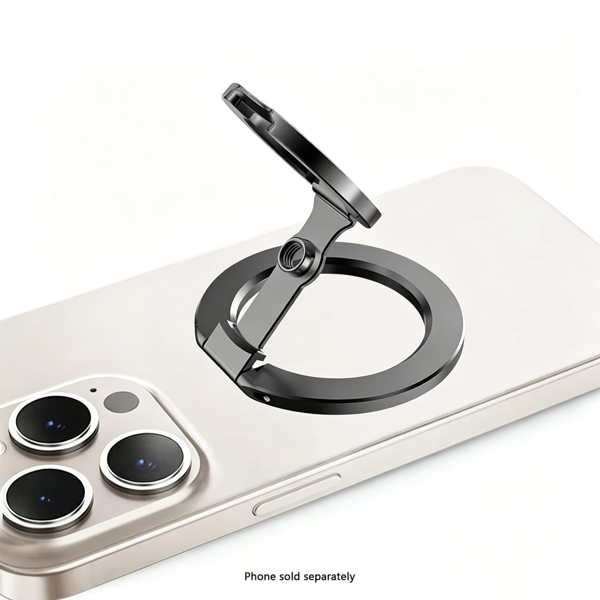 MagSafe magnetic phone ring holder with dual-sided grip and kickstand, image 2
