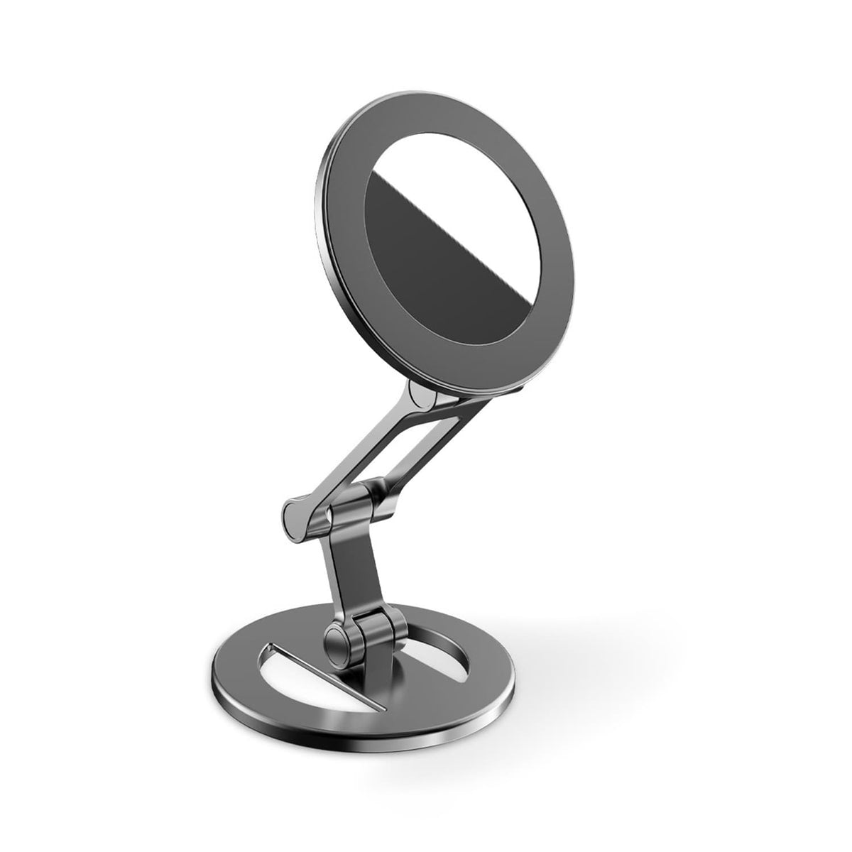 MagSafe adjustable phone stand with double-sided magnetic holder and mirror