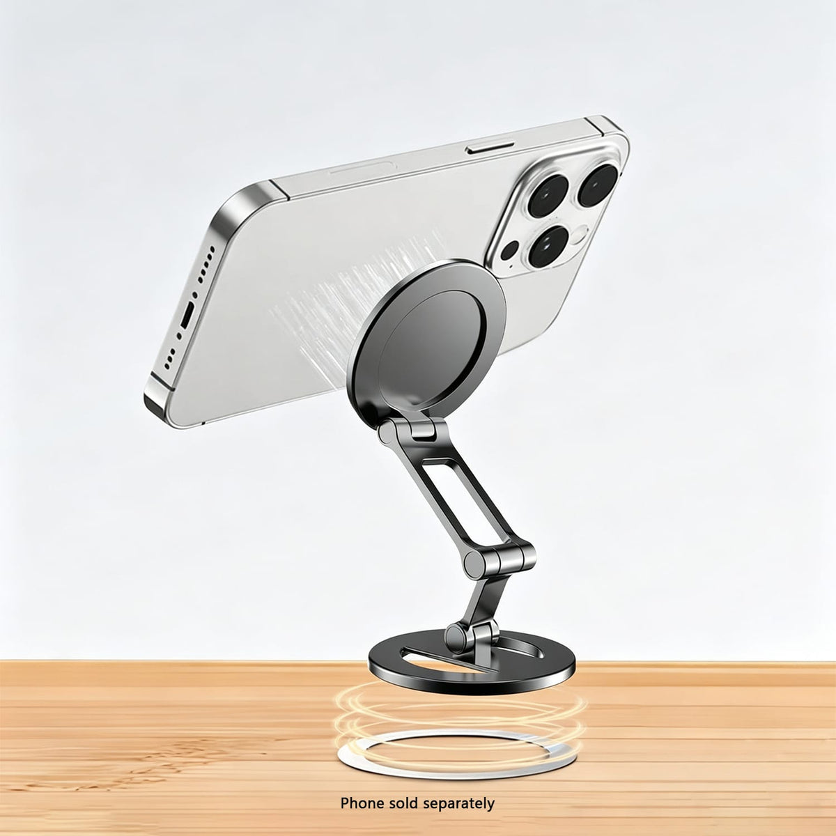 MagSafe adjustable phone stand with double-sided magnetic holder and mirror, image 6
