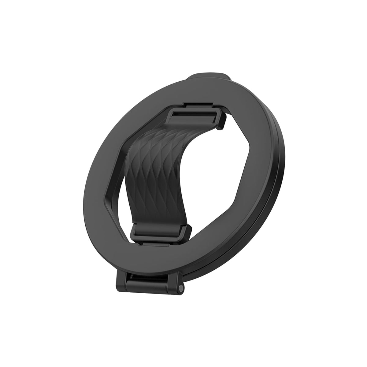 MagSafe phone grip with silicone finger strap and kickstand