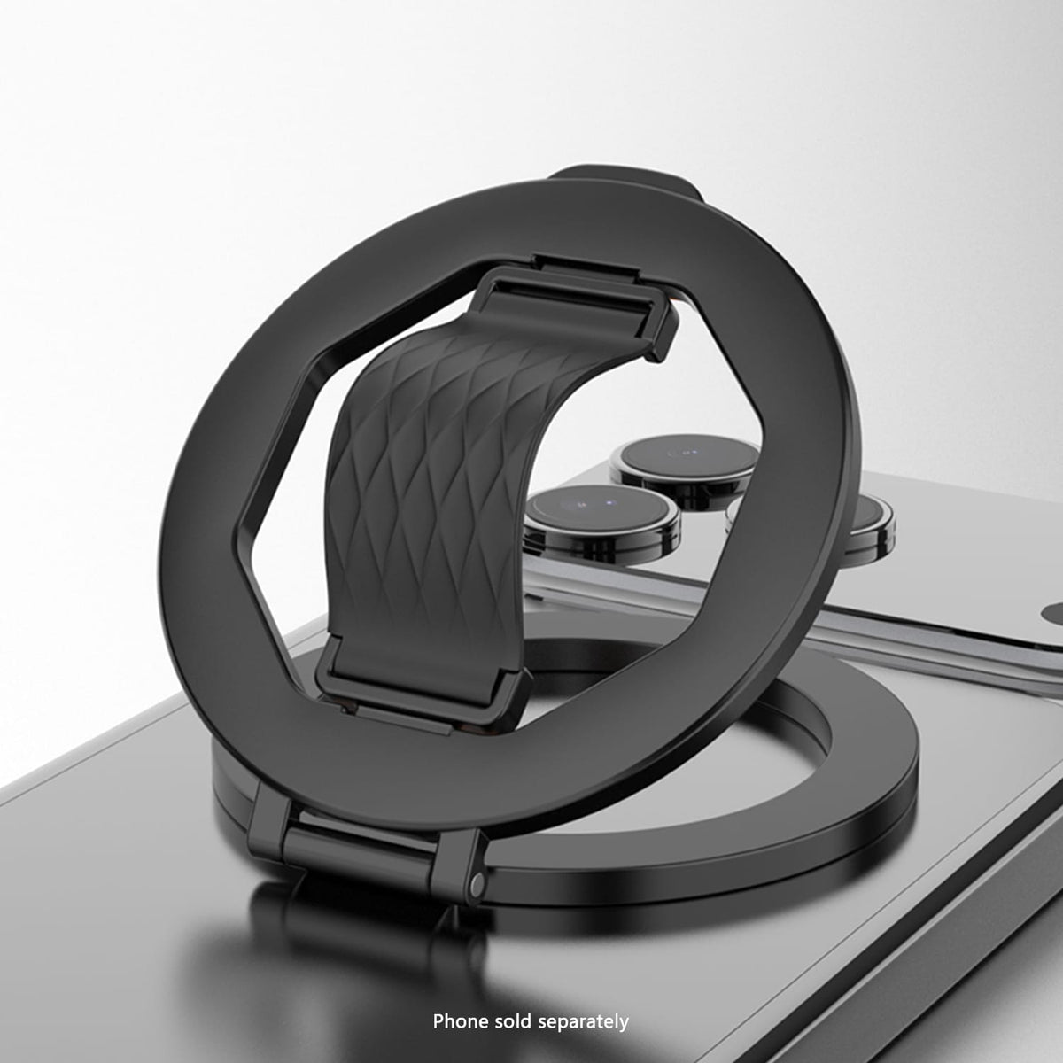 MagSafe phone grip with silicone finger strap and kickstand, image 3