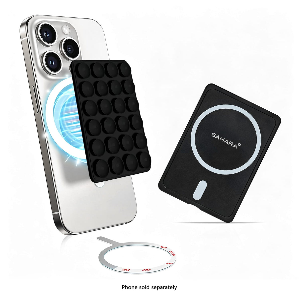 Black MagSafe suction cup phone mount