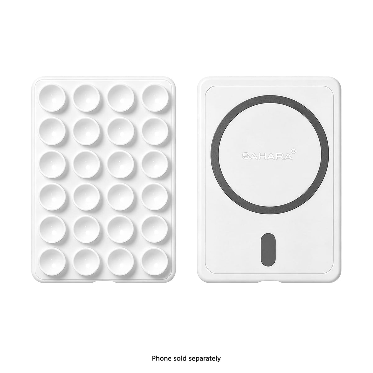 White MagSafe suction cup phone mount