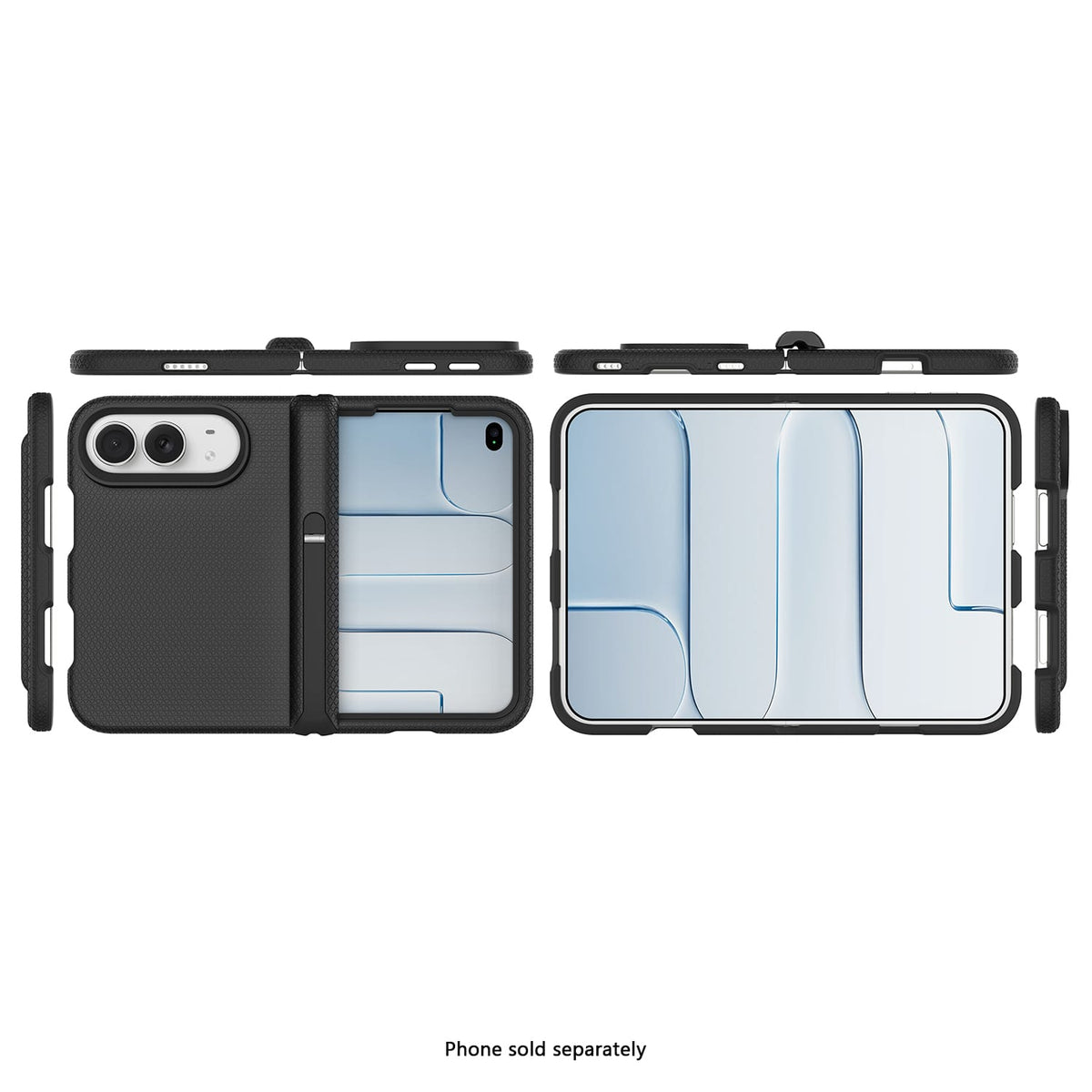 iPhone Duo Dotted MagSafe Case – Tempered Glass Bundle - Black image 1