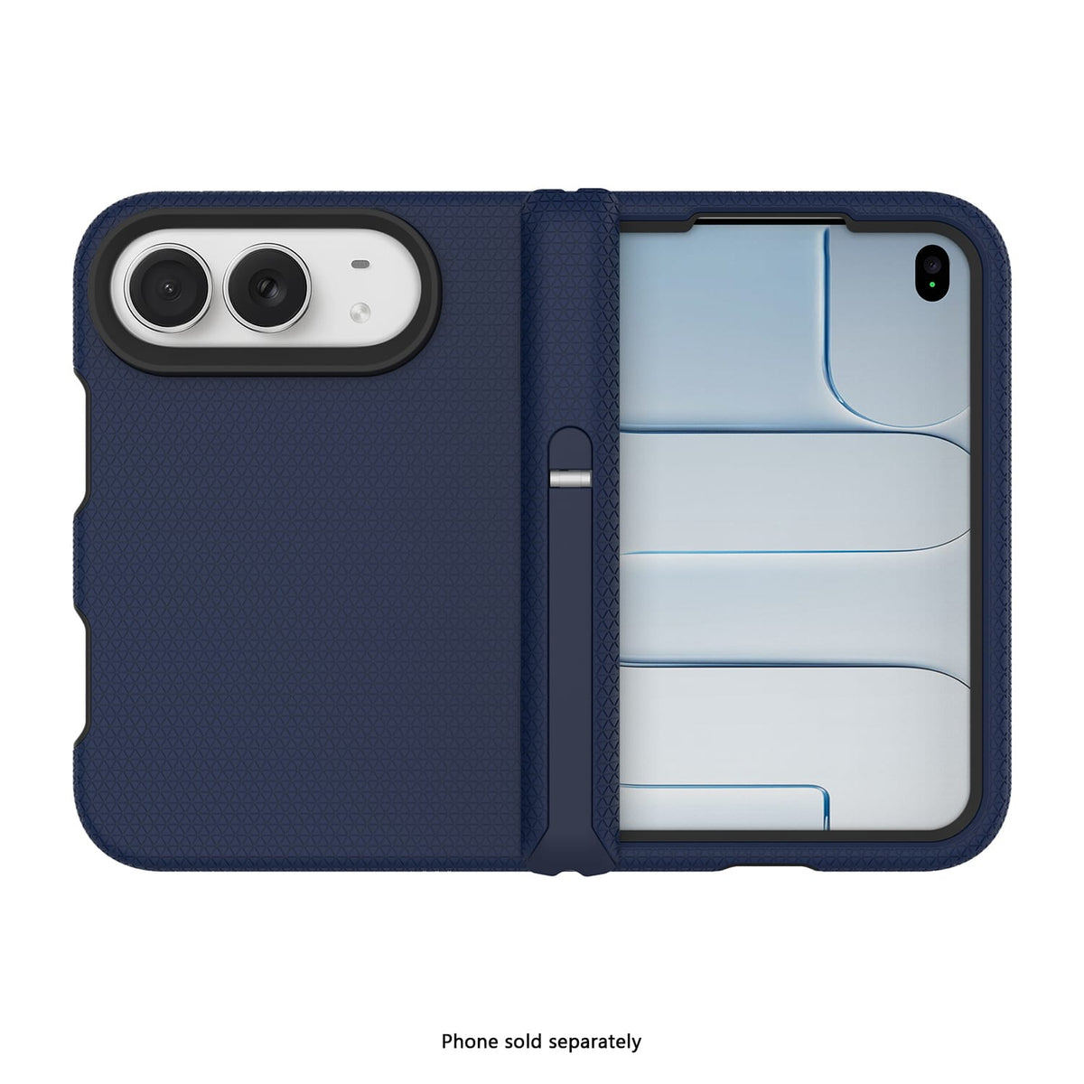 iPhone Duo Dotted MagSafe Case – Tempered Glass Bundle - Dark Blue image 2