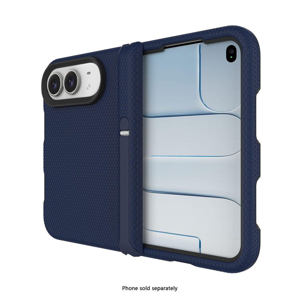 iPhone Duo Dotted MagSafe Case – Tempered Glass Bundle - Dark Blue image 3