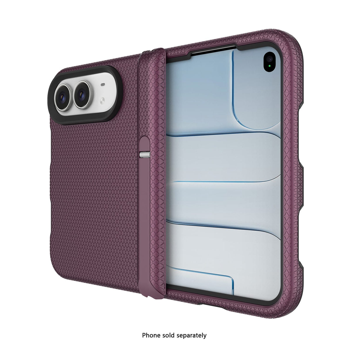 iPhone Duo Dotted MagSafe Case – Tempered Glass Bundle - Dark Pink image 3