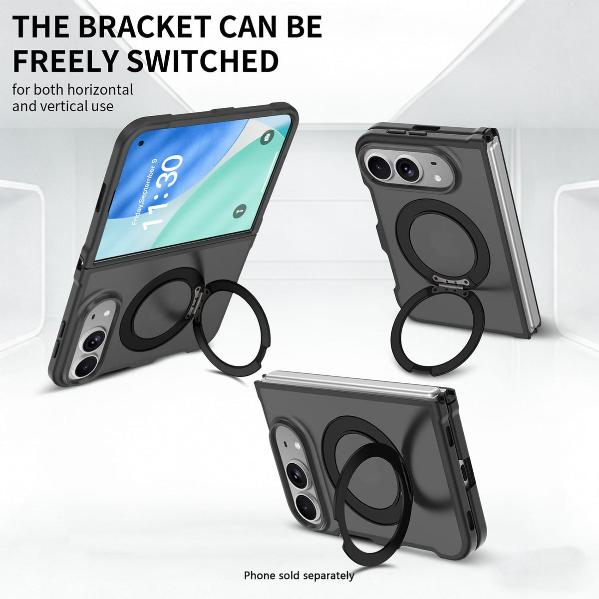 iPhone Duo Matte-Finish MagSafe Case – Rotating Kickstand - Black image 1