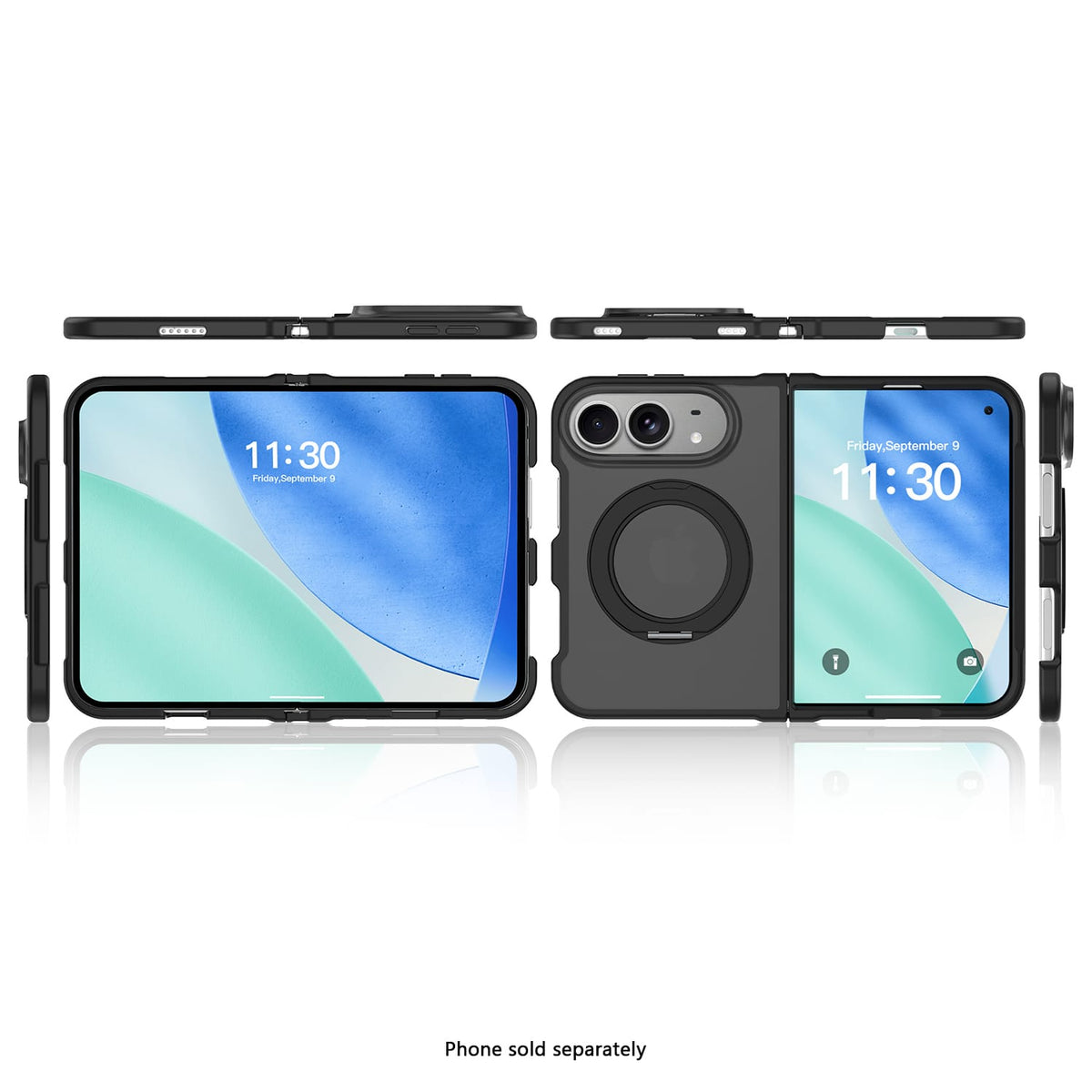 iPhone Duo Matte-Finish MagSafe Case – Rotating Kickstand - Black image 2