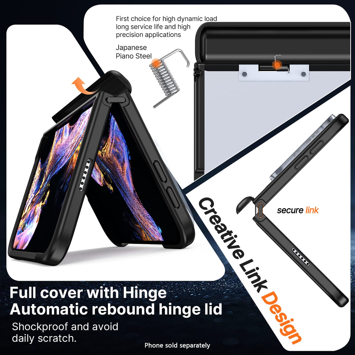 iPhone Duo Transparent-Back MagSafe Case – Kickstand - Black image 6