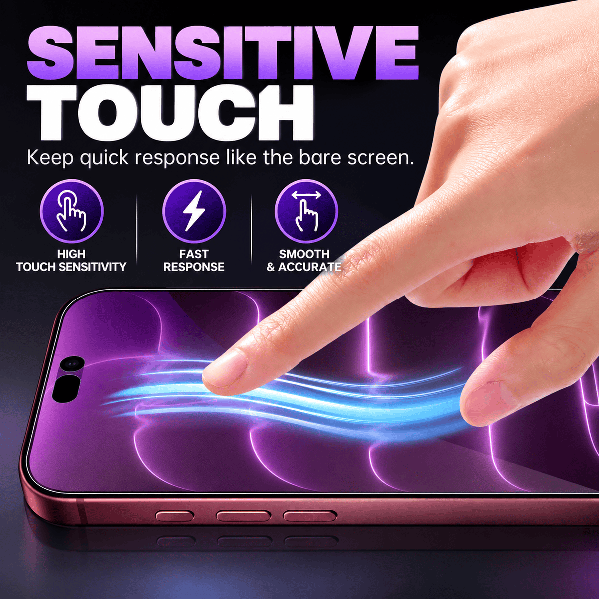 iPhone 18 Pro Screen Protector - Anti-Blue Light 9H Glass, Alignment Tray | ZeroDamage
