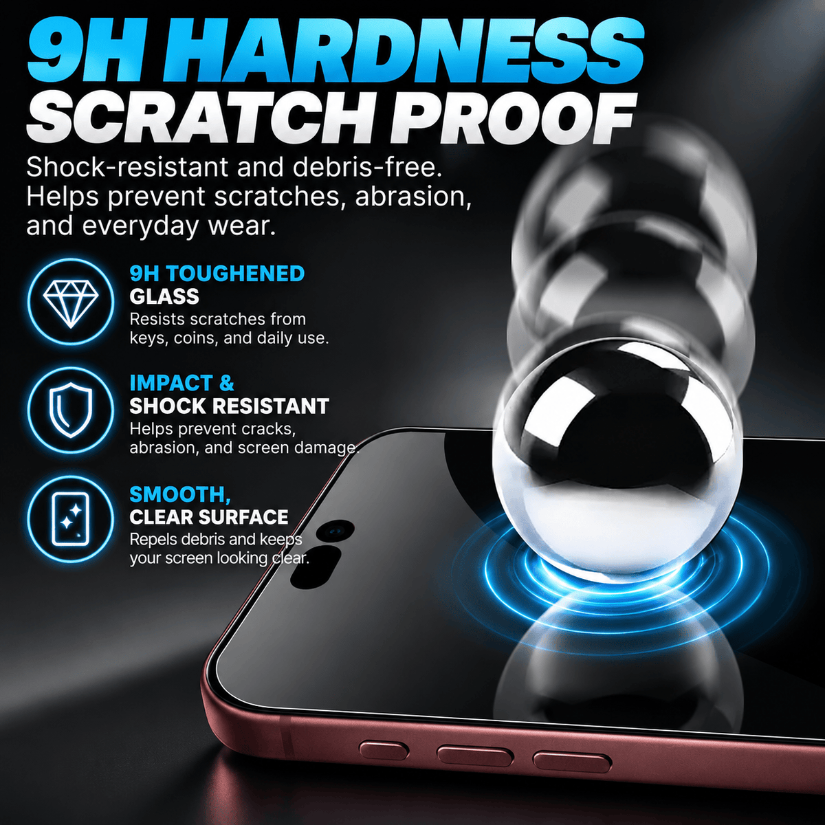 iPhone 18 Pro Max Privacy Screen Protector - Anti-Spy 9H Glass, Alignment Tray | ZeroDamage