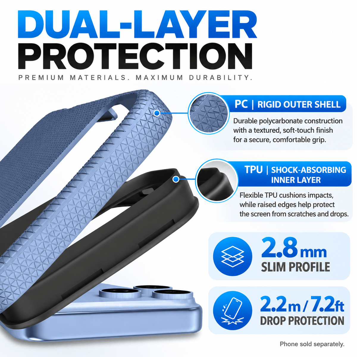 iPhone 18 Pro Shockproof MagSafe Case - 2-in-1 with ZeroDamage Tempered Glass | Armor Series