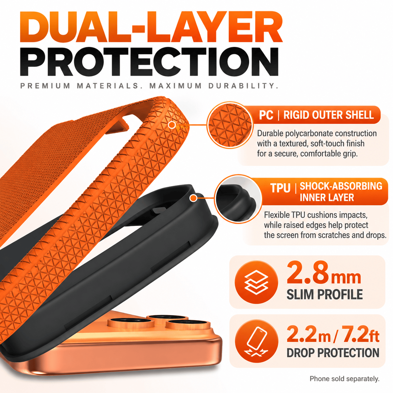 iPhone 18 Pro Shockproof MagSafe Case - 2-in-1 with ZeroDamage Tempered Glass | Armor Series