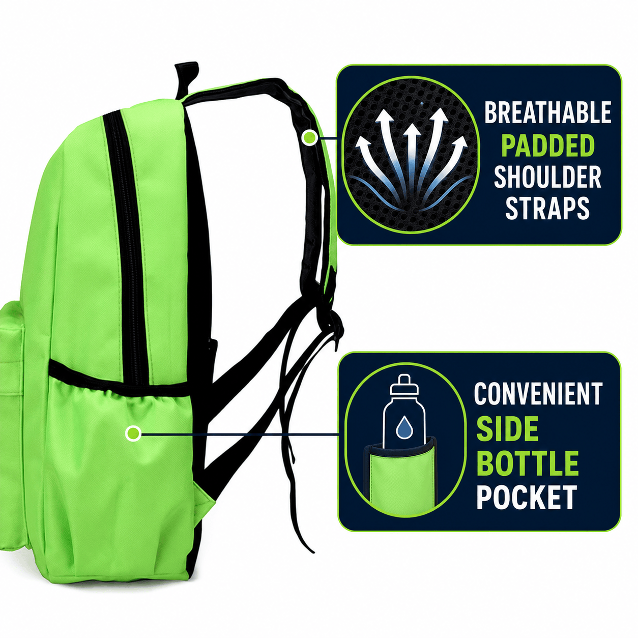 Sahara 16-Inch School Backpack - Waterproof Oxford Fabric | Classic Series