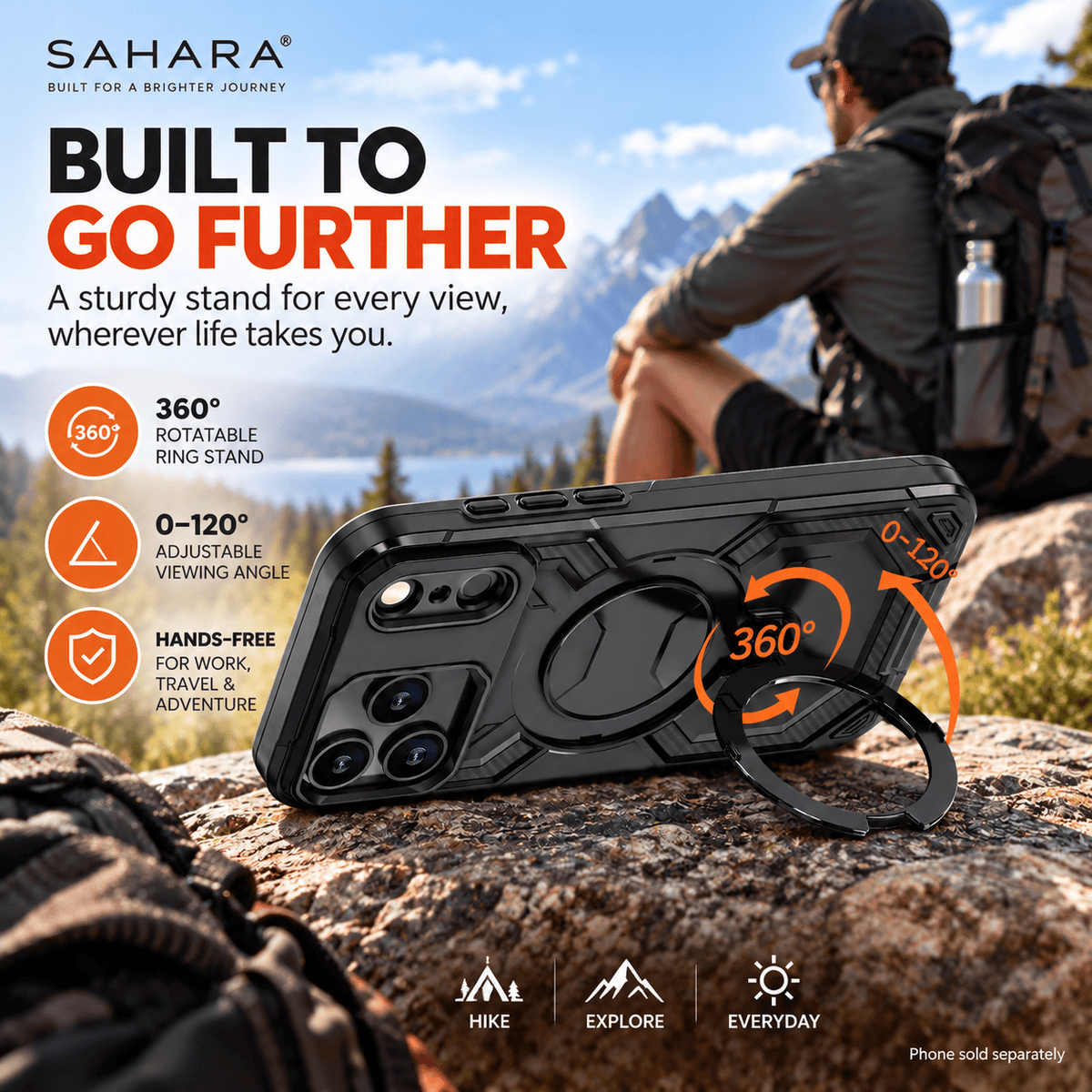 iPhone 18 Pro Magsafe Case - 2-in-1 Tactical Military Design with Kickstand + Tempered Glass | Raider Series