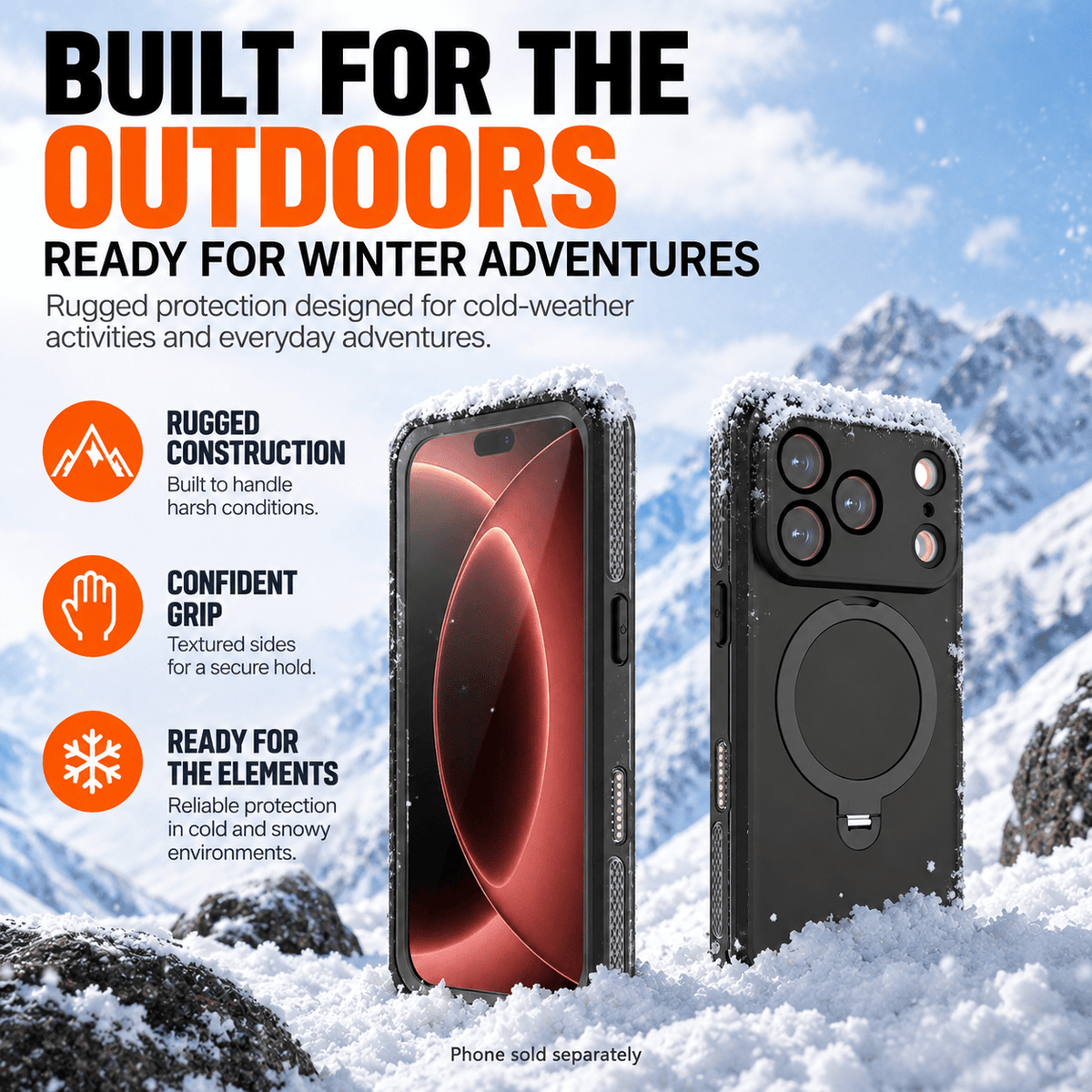 iPhone 18 Pro Waterproof Case - Rugged Protection with MagSafe & Kickstand | Oasis Series