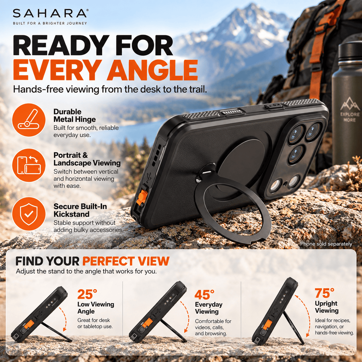 iPhone 18 Pro Waterproof Case - Rugged Protection with MagSafe & Kickstand | Oasis Series