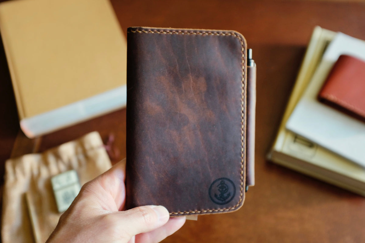 Pathfinder Field Note Case - Handmade Full-Grain Leather