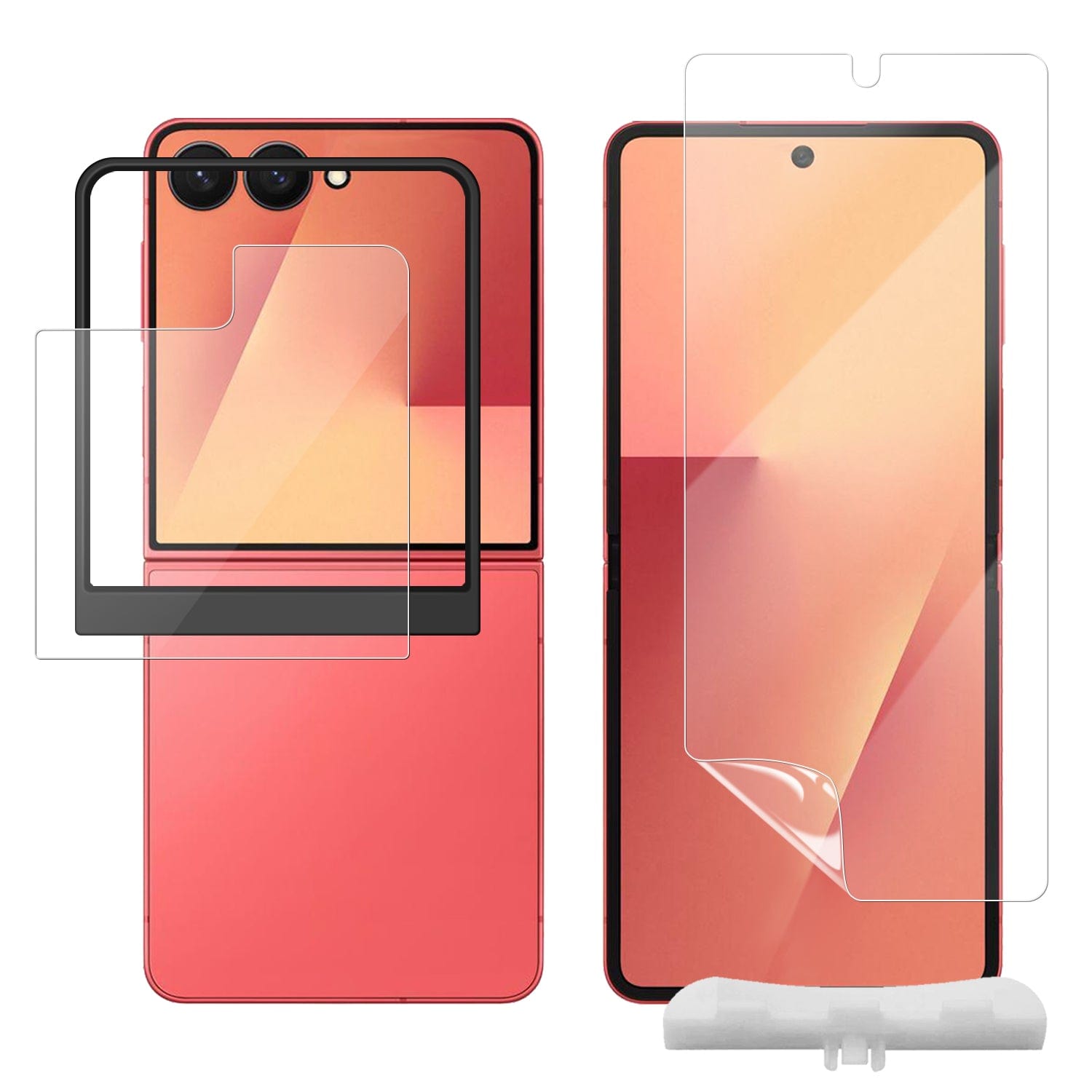 Samsung Galaxy Z Flip7 Screen Protector – Full Body with Alignment Tool, Clear | ZeroDamage