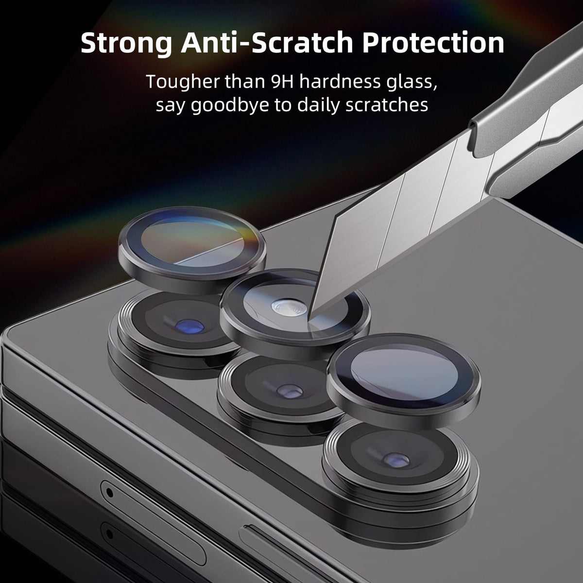 Galaxy Z Fold7 Camera Lens Protector - 9H Tempered Glass with Alignment Tool | ZeroDamage