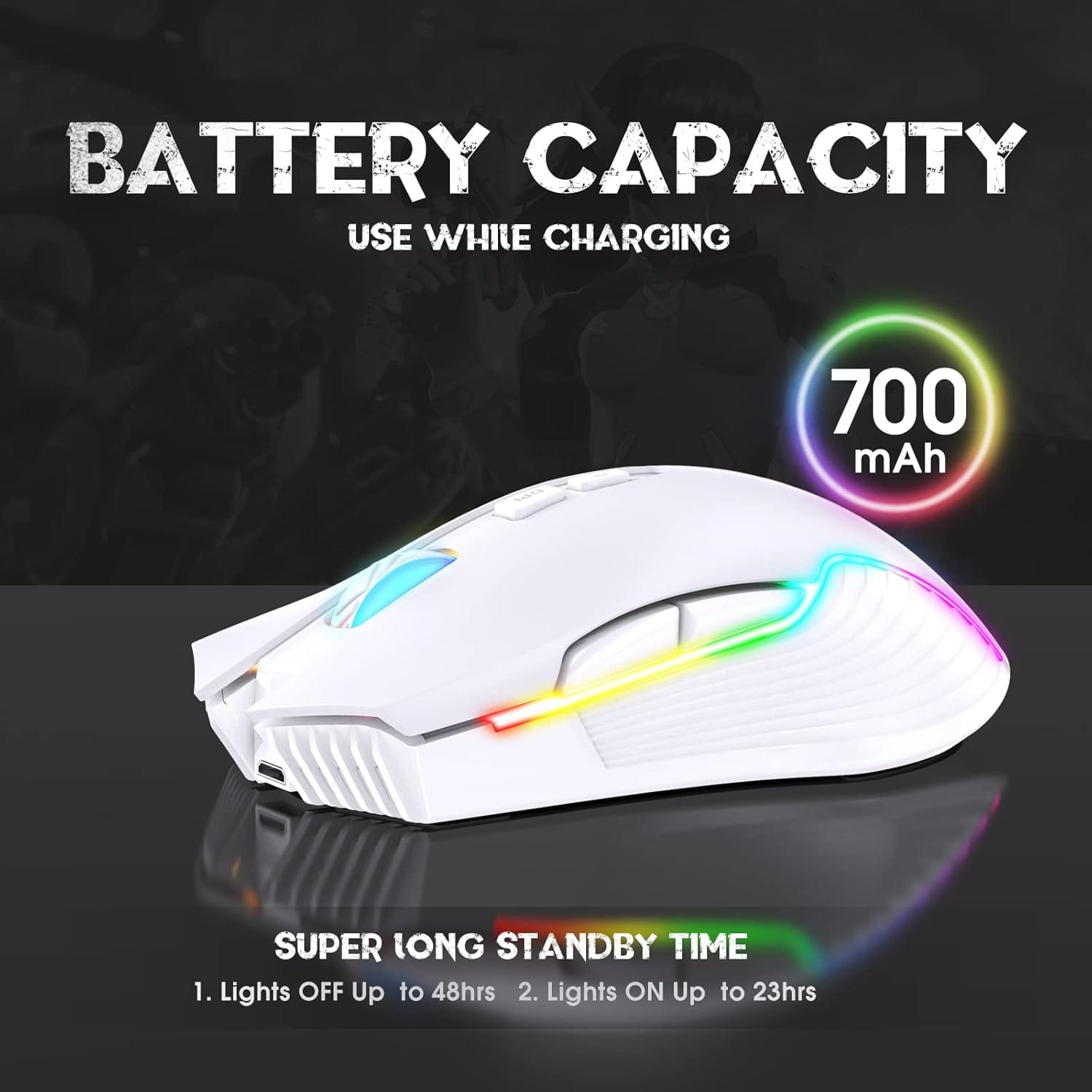 Wireless Gaming Mouse - Rechargeable Design, 5-Level DPI | Pathfinder Series