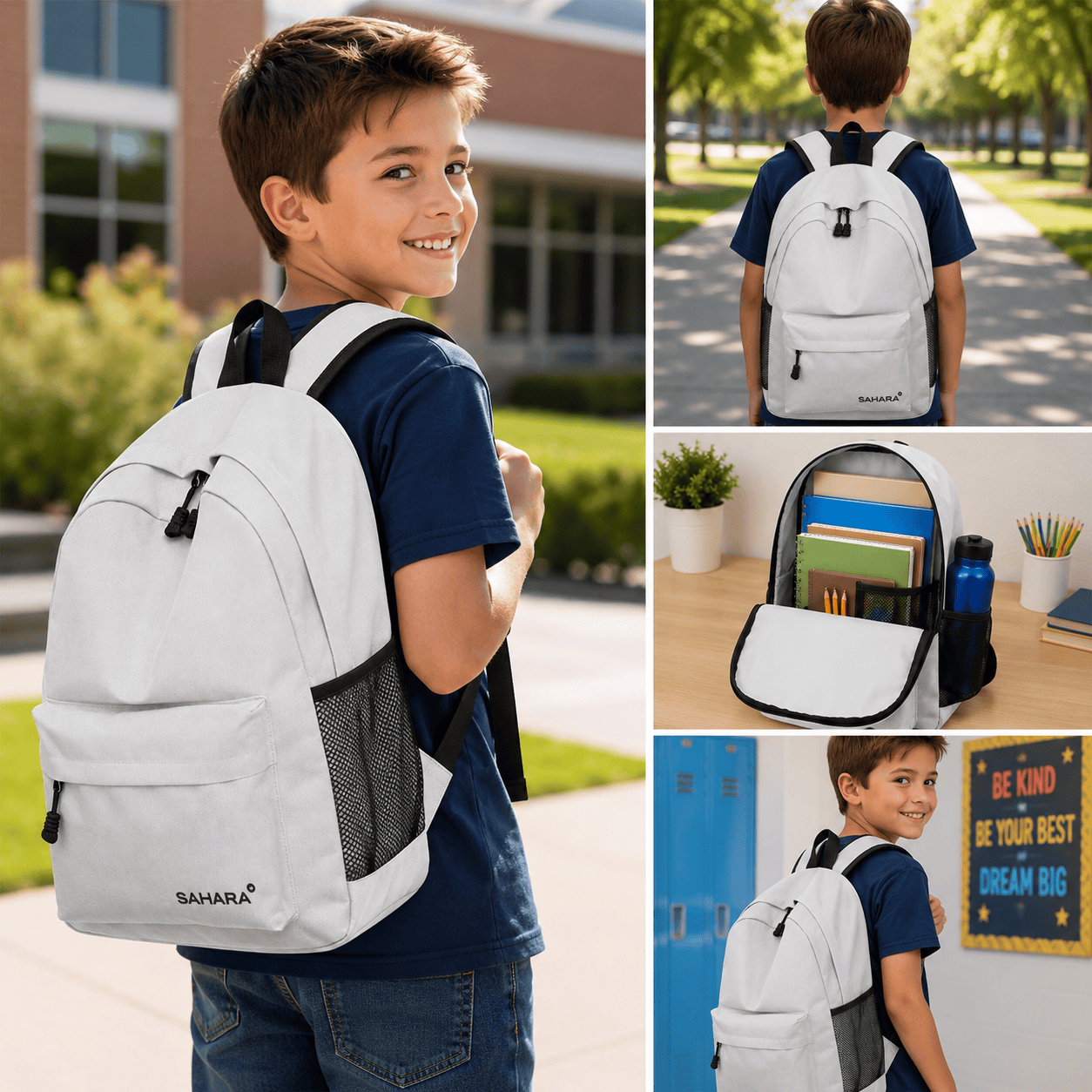 Sahara 16-Inch School Backpack - Waterproof Oxford Fabric | Classic Series
