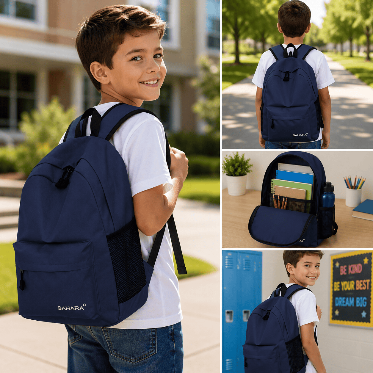 Sahara 16-Inch School Backpack - Waterproof Oxford Fabric | Classic Series