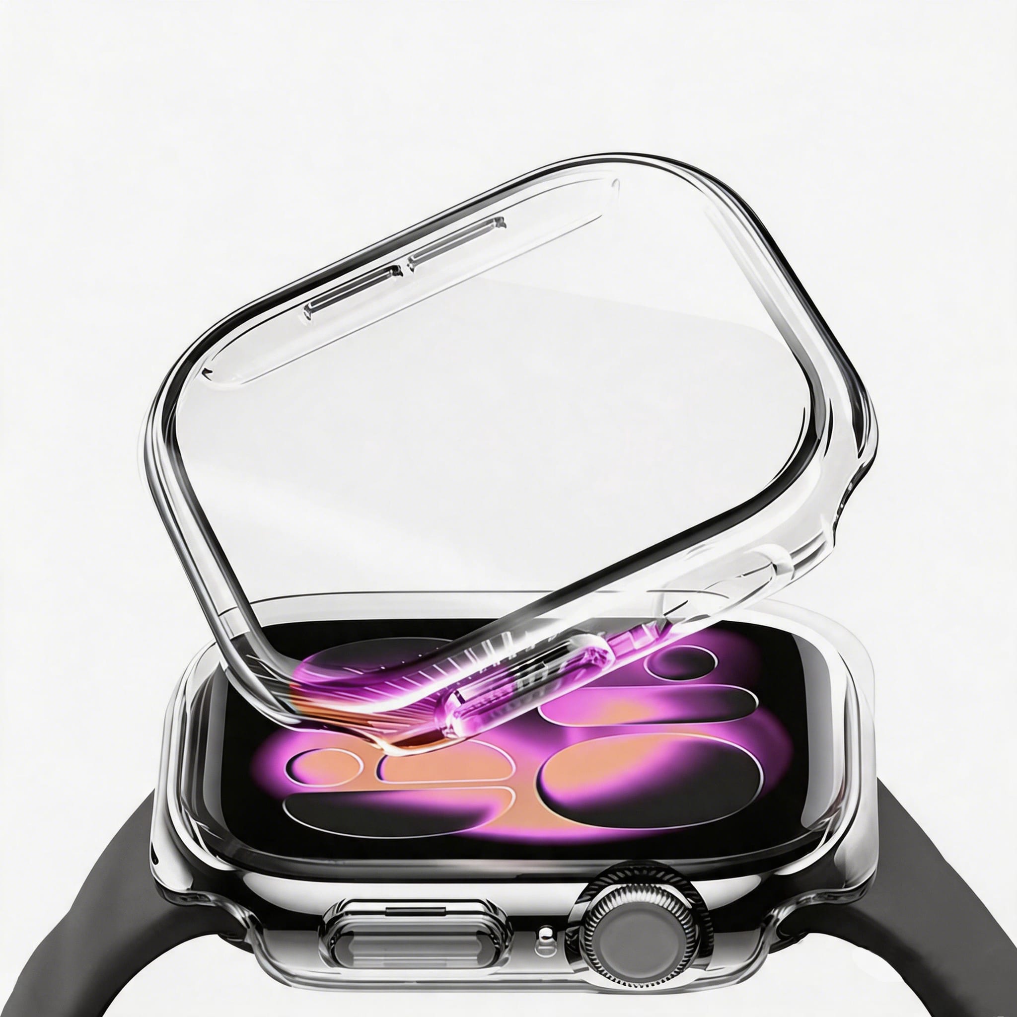 Apple Watch SE 1/2/3, Series 4/5/6 (44mm) Integrated Case with Screen Protector - Tempered Glass, Snap-On 360° Protection | ZeroDamage