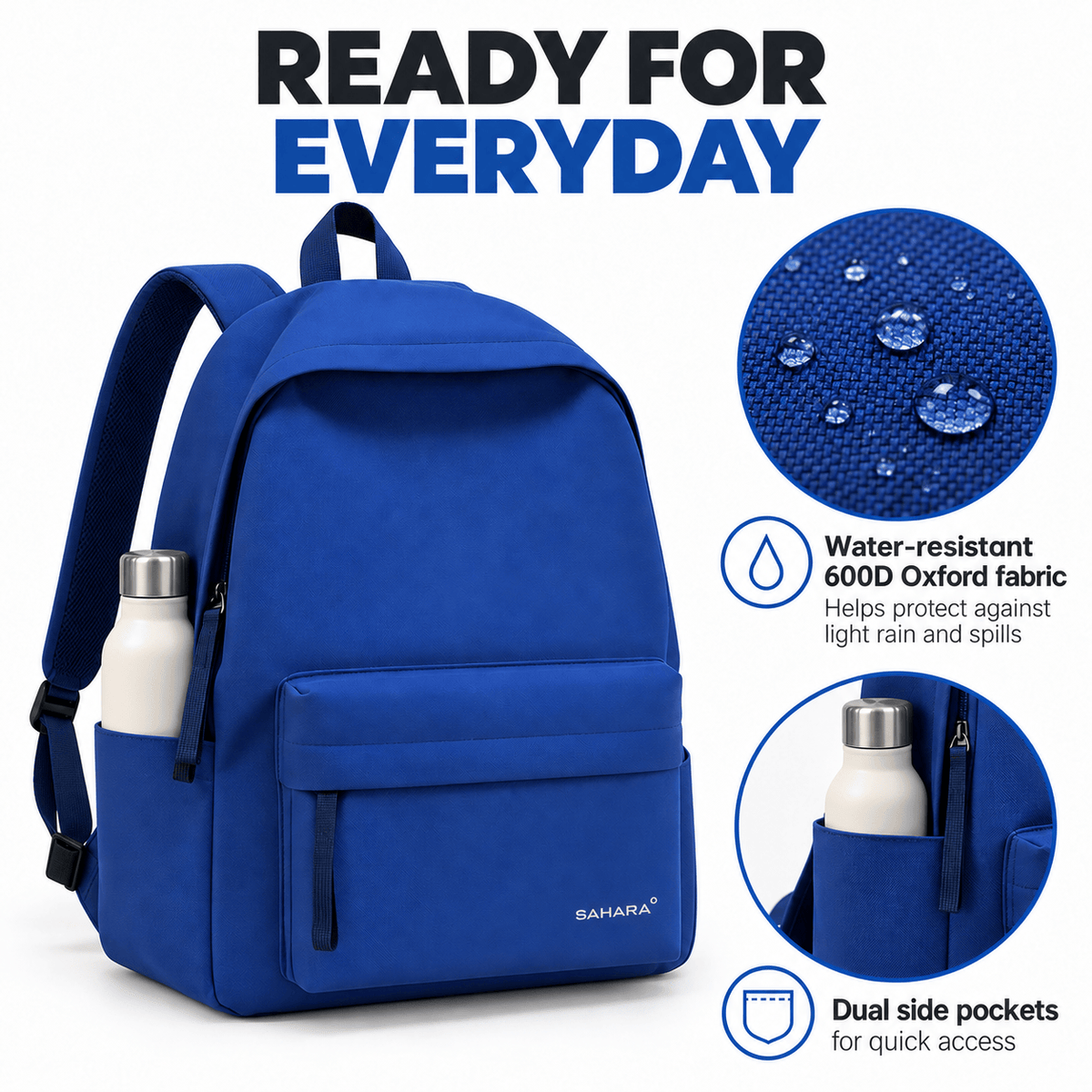 Sahara 16-Inch School Backpack - Waterproof Oxford Fabric | Classic Series