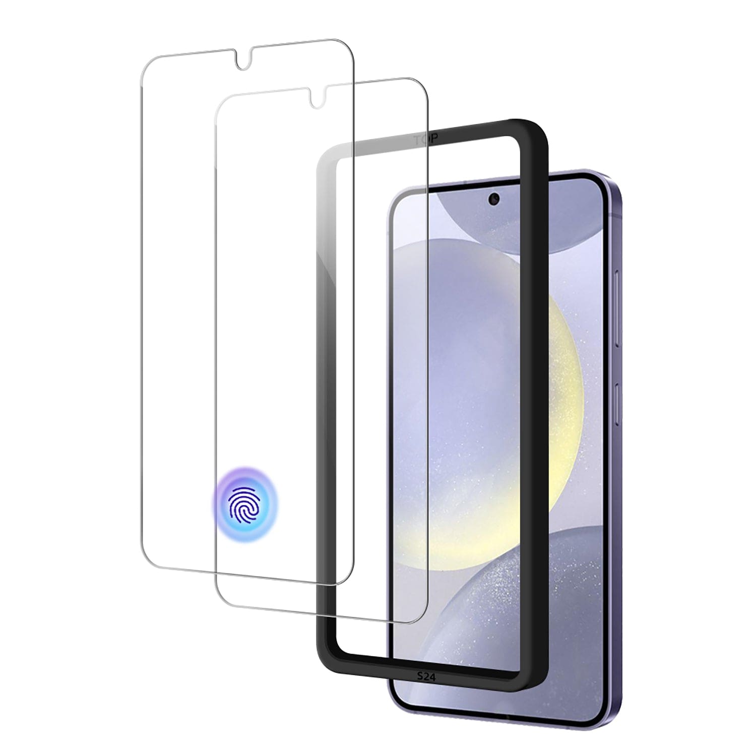 ZeroDamage Ultra Strong Tempered Glass Screen Protector for Samsung Galaxy S24 (2-Pack) - Clear